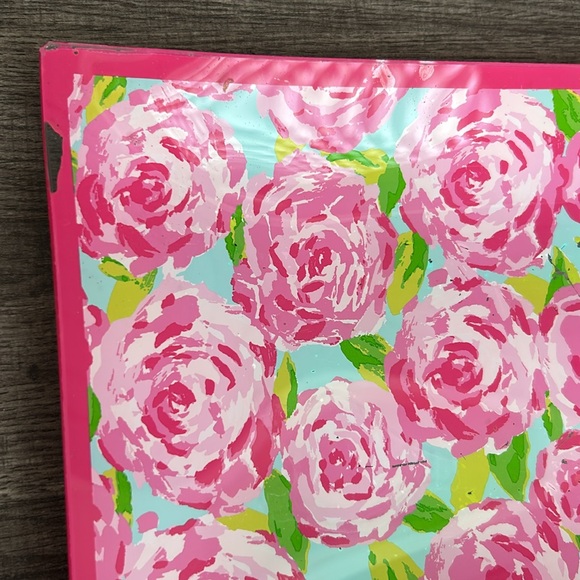 Lilly Pulitzer 12 x 8 First Impression Floral Trinket Tray Roses Jewelry Tray - Picture 3 of 17